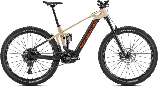 VTT Électrique Tout-Suspendu Mondraker Crafty Carbon R Sram GX/NX Eagle 12V 750 Wh 29'' Beige/Noir