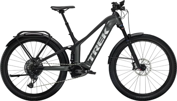VTT Électrique Tout-Suspendu Trek Powerfly FS 9 EQ Sram GX Eagle AXS 12V 625 Wh 27.5'' Gris Lithium / Noir Gén 3