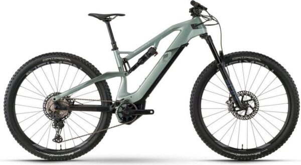 VTT Electrique Tout-Suspendu Raymon AirRay 11.0 Sram GX Eagle 12V 500Wh 29'' Gris Vert 2024
