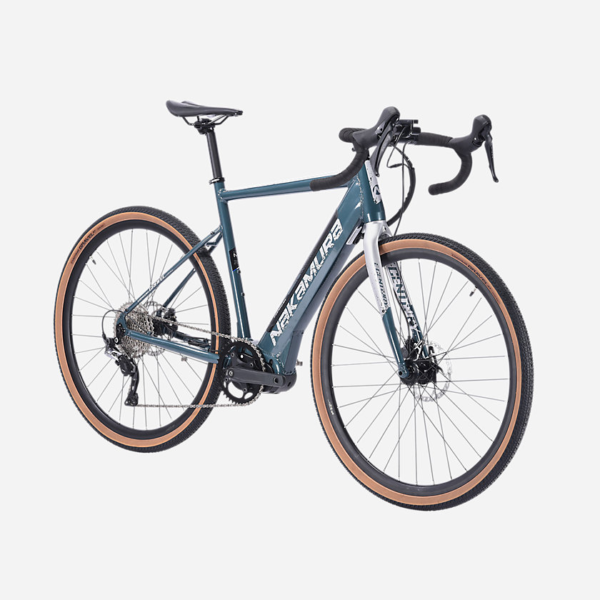 Vélo gravel adulte E-GRAVEL VERT NAKAMURA